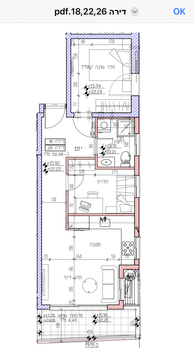 Apartamento 2.5 cômodos Bat yam Bat yam 828-IBL-74
