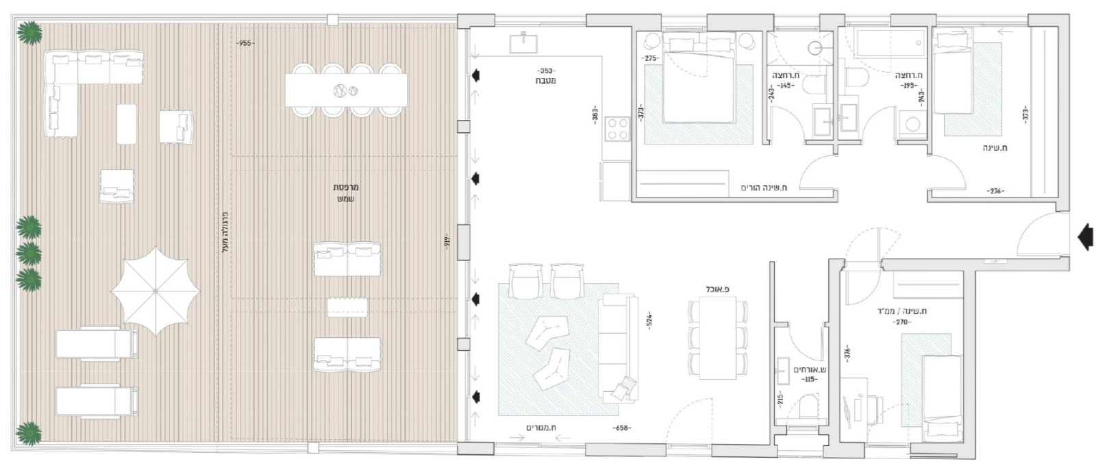 Cobertura 5 cômodos Tel Aviv Lev Tel-Aviv 828-IBL-89